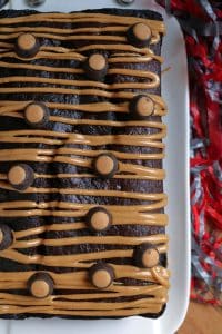 Peanut Butter Drizzled Chocolate Banana Bread.