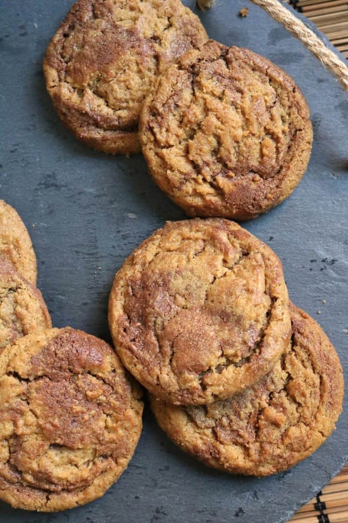 Peanut Butter Cookies with Nutella Swirl.