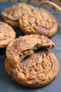 Chewy Nutella peanut butter thumbprint cookies.