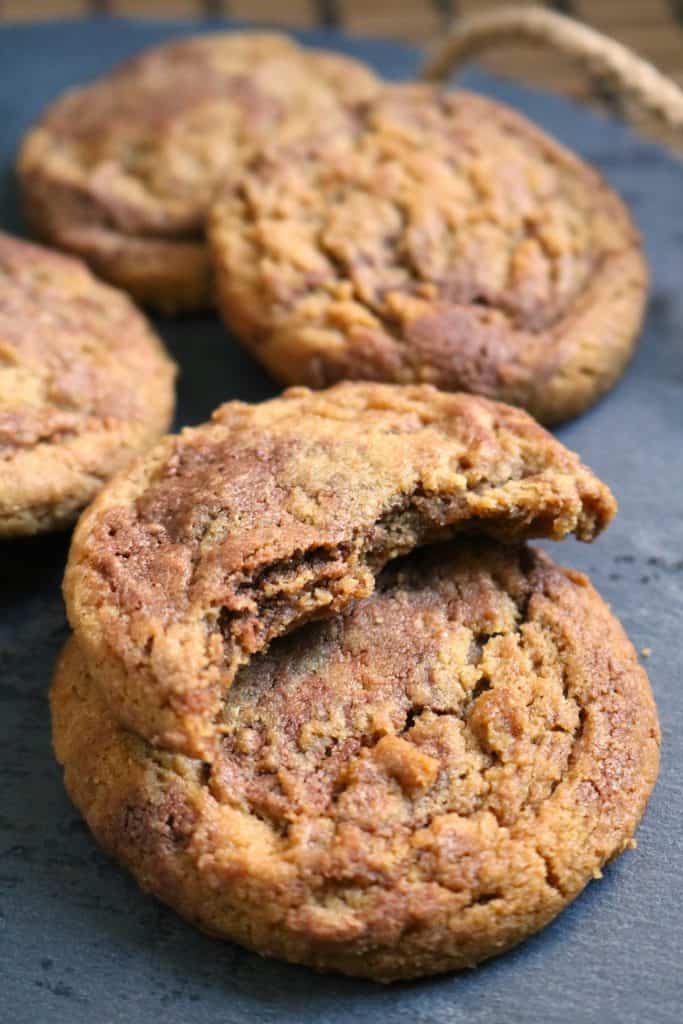 Chewy Nutella peanut butter cookies.