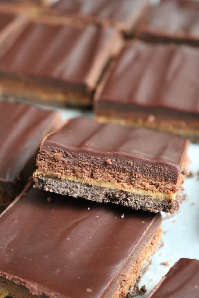 Peanut Butter French Silk Pie Bars.