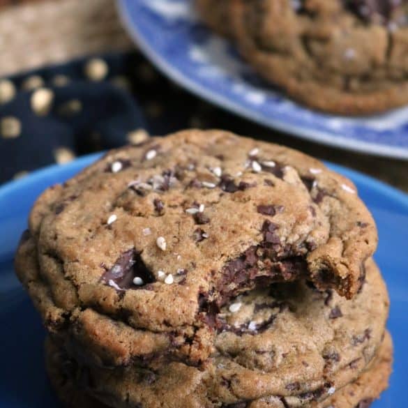Tahini Dark Chocolate Chip Cookies.
