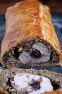 Cranberry Stuffed Turkey Wellington.