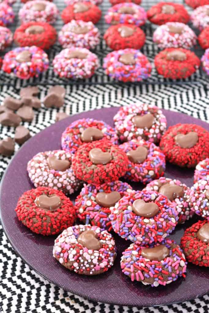 Reese’s Mini Hearts Chocolate Blossom Cookies.