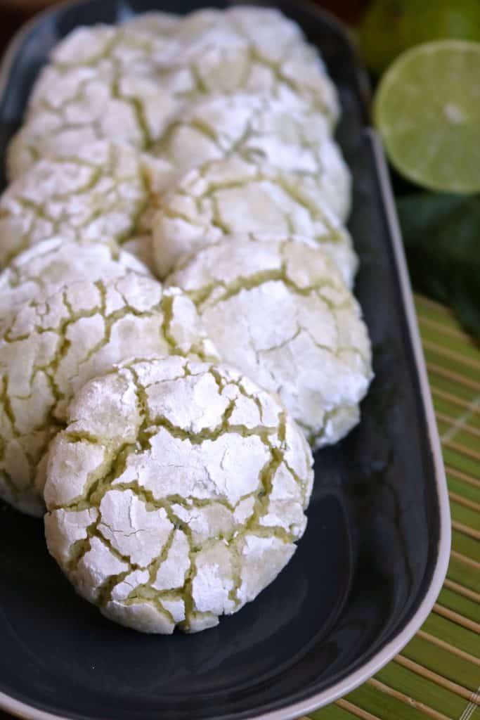 Basil and Lime Gooey Butter Cookies.