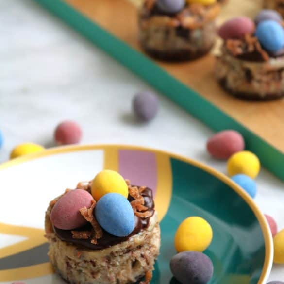 Cadbury Mini Egg Cheesecakes.