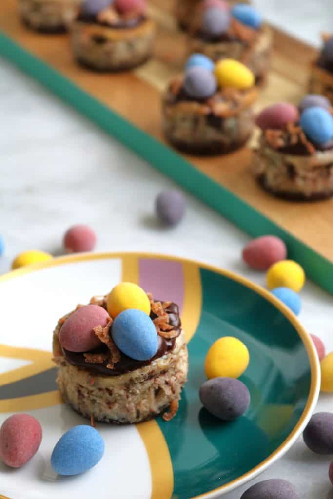 Cadbury Mini Egg Cheesecakes.