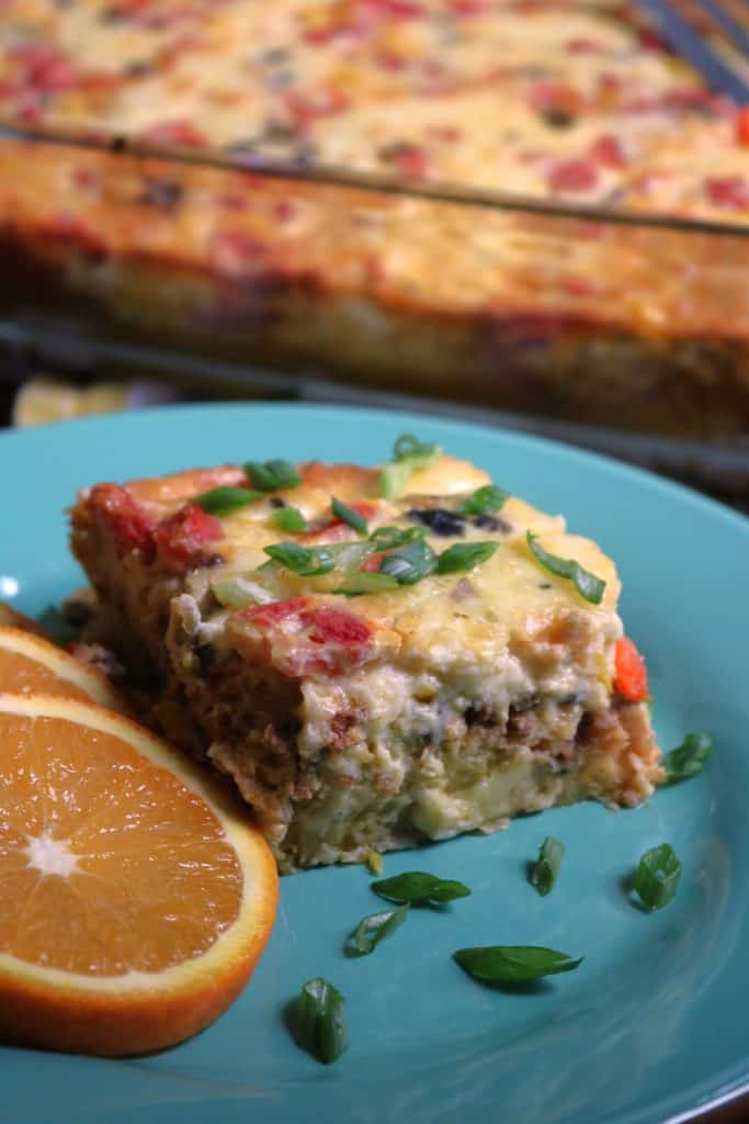 Slice of Mexican Breakfast Casserole.