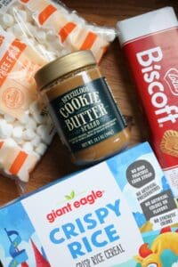 Biscoff Cookie Butter Rice Krispie Treats Ingredients.