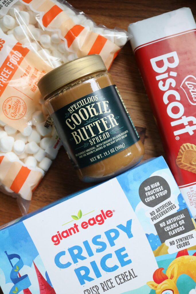 Biscoff Cookie Butter Rice Krispie Treats Ingredients.