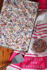 No-Bake Funfetti Dessert Lasagna.