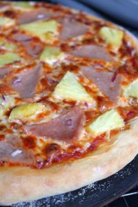 Hawaiian Pineapple and Spam Pizza.