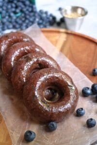 Baked Blueberry Doughnuts.