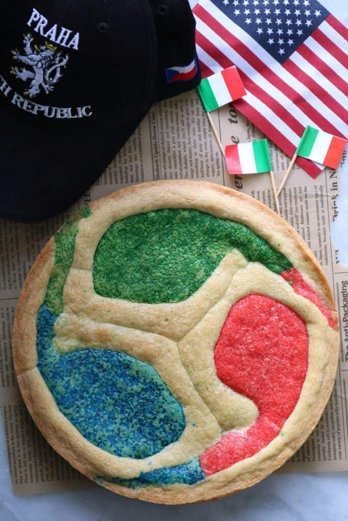 World Cup Soccer Ball Cookie Cake.