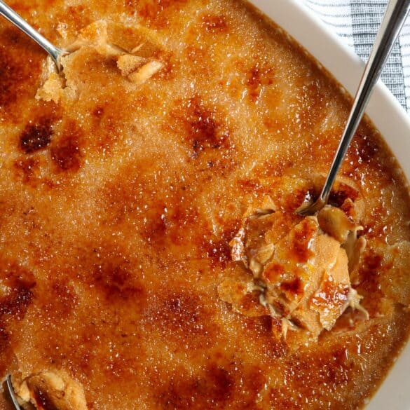 Family-Style Dulce de Leche Creme Brulee.