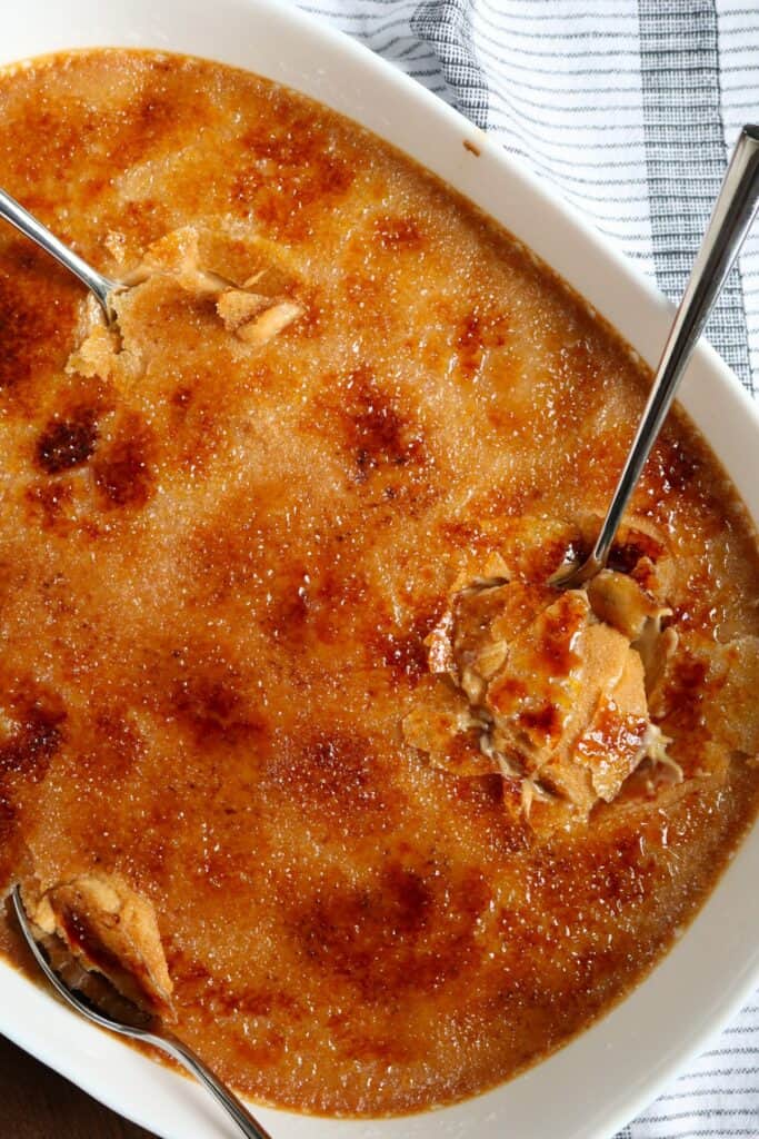 Family-Style Dulce de Leche Creme Brulee.